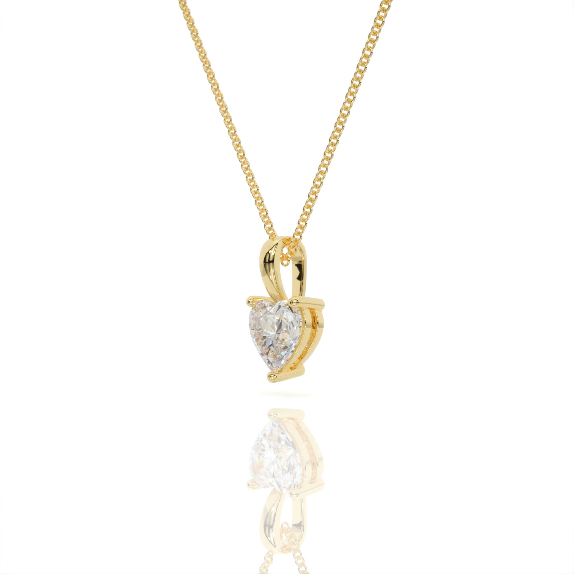 שרשרת יהלומים, זהב 14K, יהלום לב, דגם: דניאלה – תמונה 4