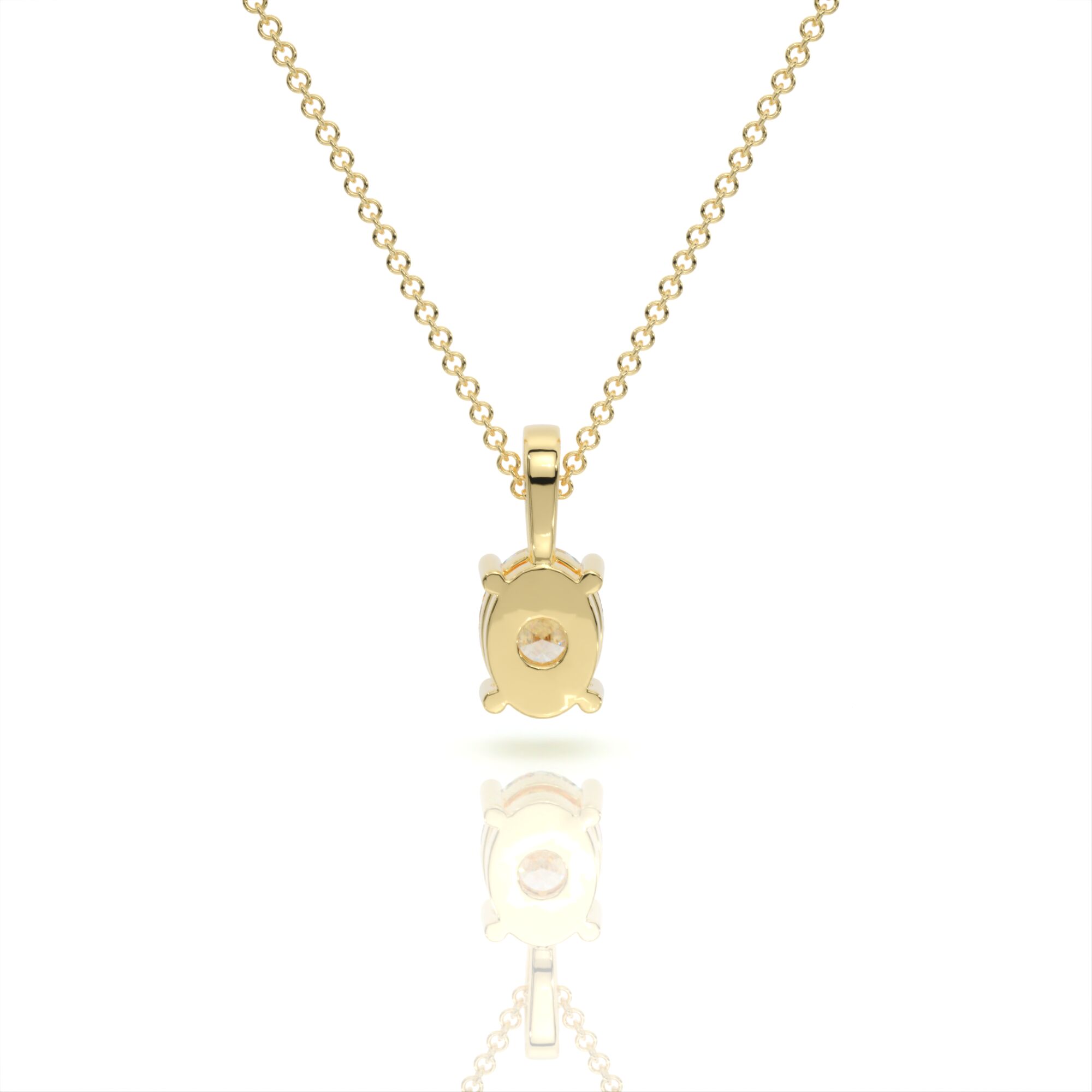 שרשרת יהלומים, זהב 14K, יהלום אובל, דגם: אלמה – תמונה 6