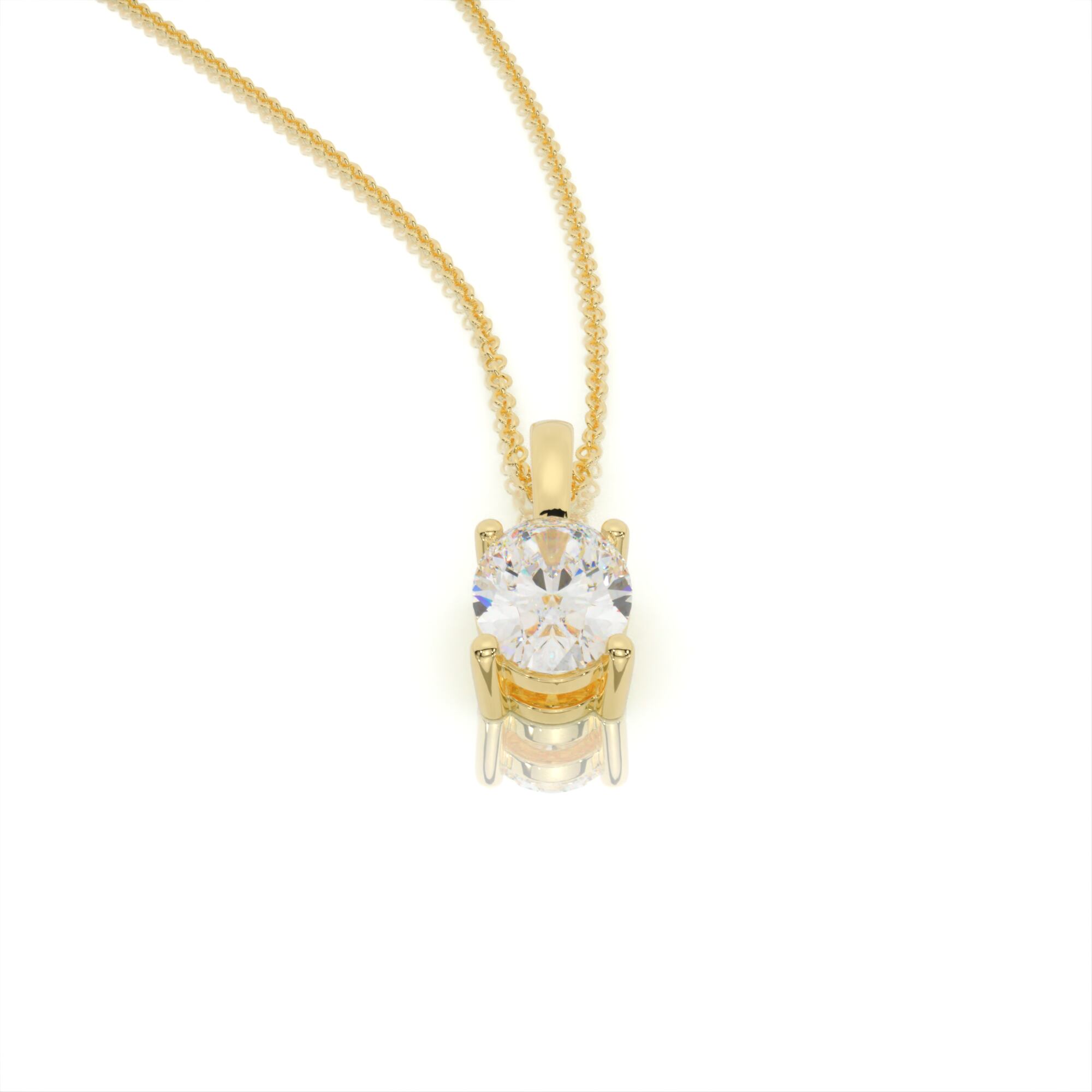 שרשרת יהלומים, זהב 14K, יהלום אובל, דגם: אלמה – תמונה 8