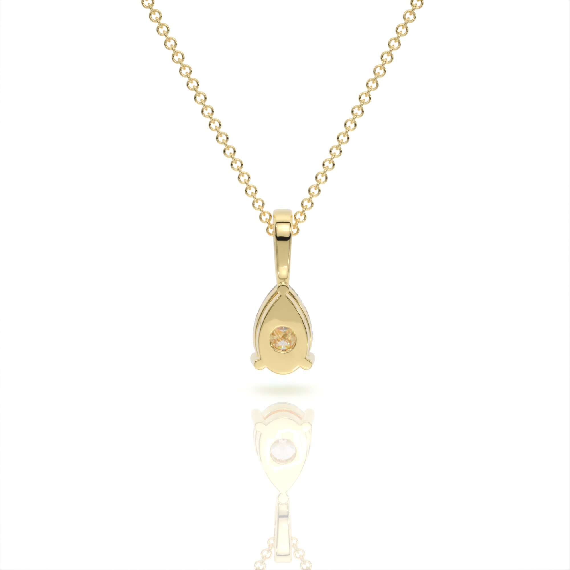 שרשרת יהלומים, זהב 14K, יהלום טיפה, דגם: נויה – תמונה 6