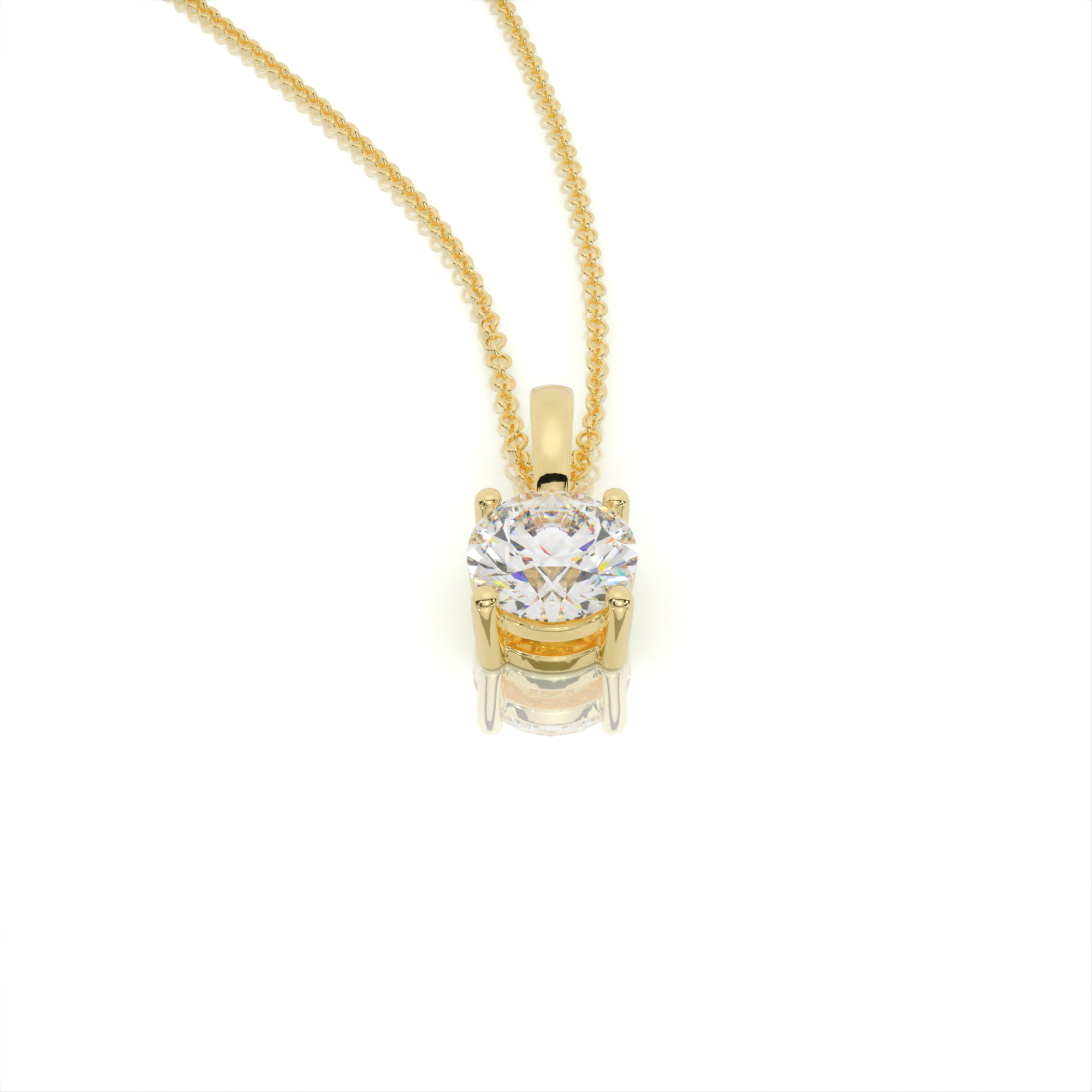 שרשרת יהלומים, זהב 14K, יהלום עגול, דגם: טליה – תמונה 7