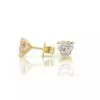 ⁦עגילי יהלומים, זהב 14K, יהלום לב, דגם: אליה⁩ – תמונה ⁦3⁩