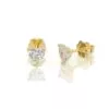 ⁦עגילי יהלומים, זהב 14K, יהלום לב, דגם: אליה⁩ – תמונה ⁦6⁩