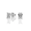 ⁦עגילי יהלומים, זהב 14K, יהלום אמרלד, דגם: לורן⁩ – תמונה ⁦2⁩