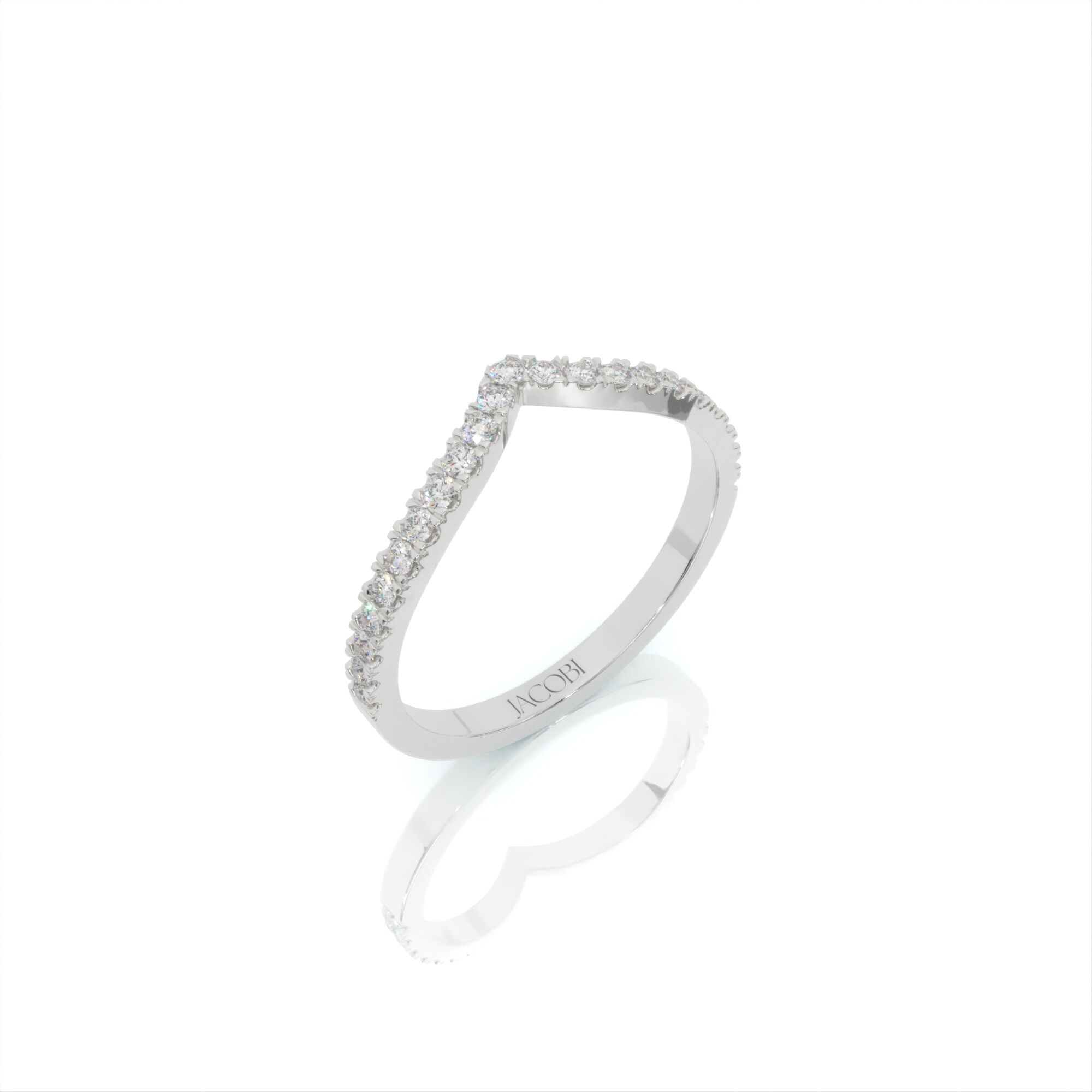 טבעת יהלומים, זהב 14K, יהלום עגול, דגם: תבל – תמונה 3