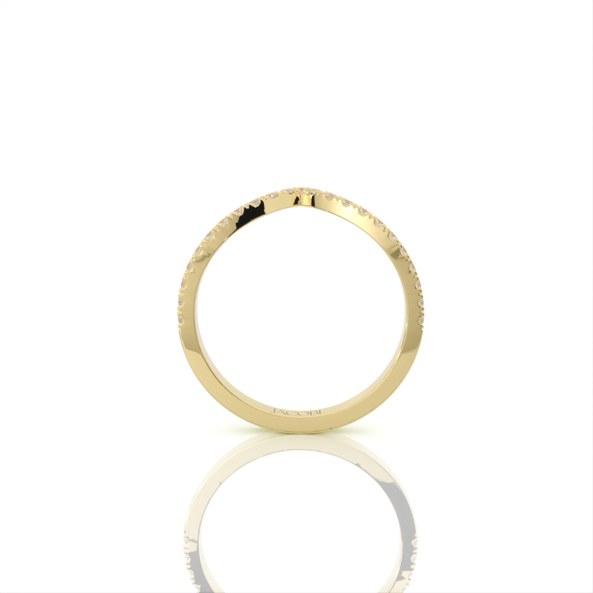 טבעת יהלומים, זהב 14K, יהלום עגול, דגם: תבל – תמונה 6