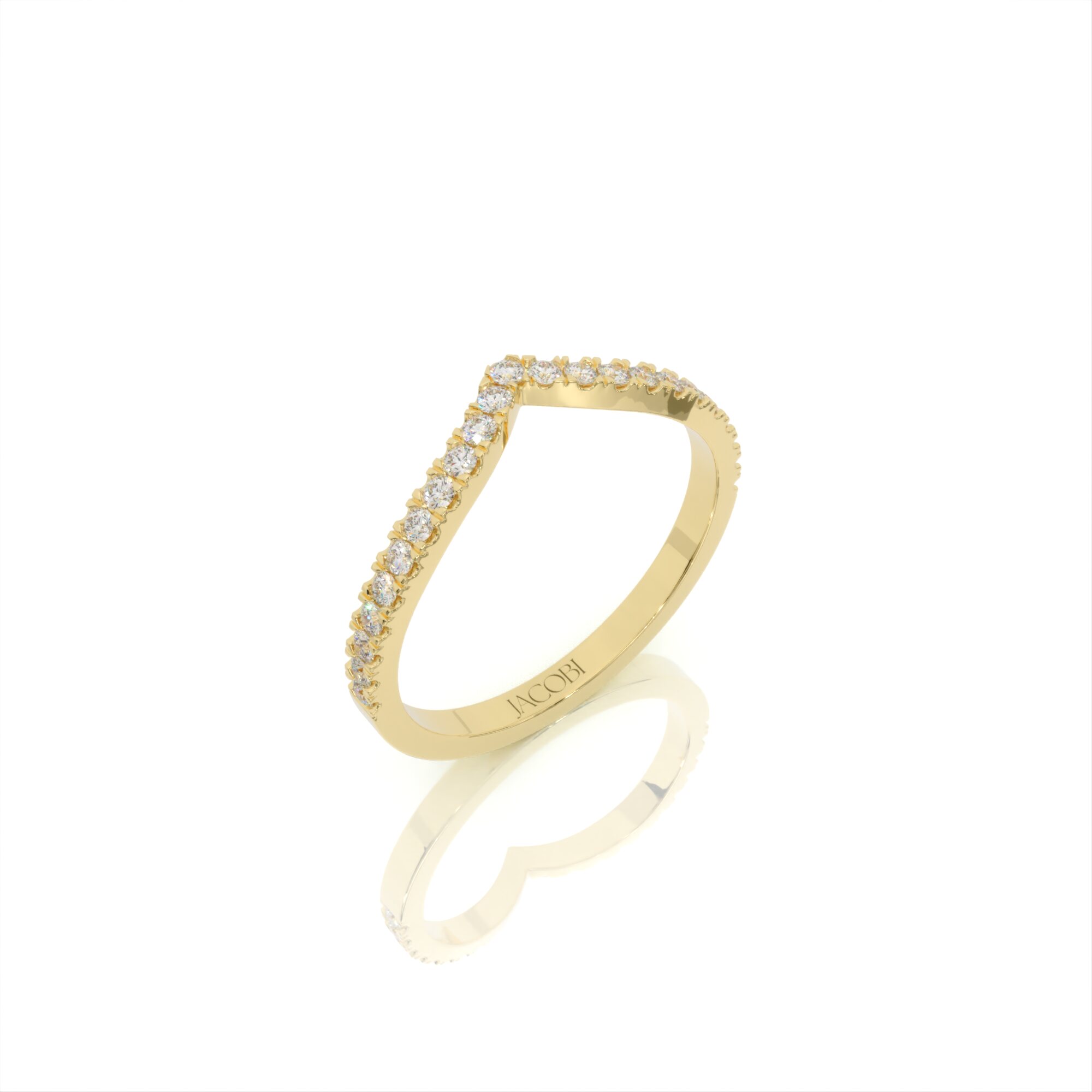 טבעת יהלומים, זהב 14K, יהלום עגול, דגם: תבל – תמונה 4