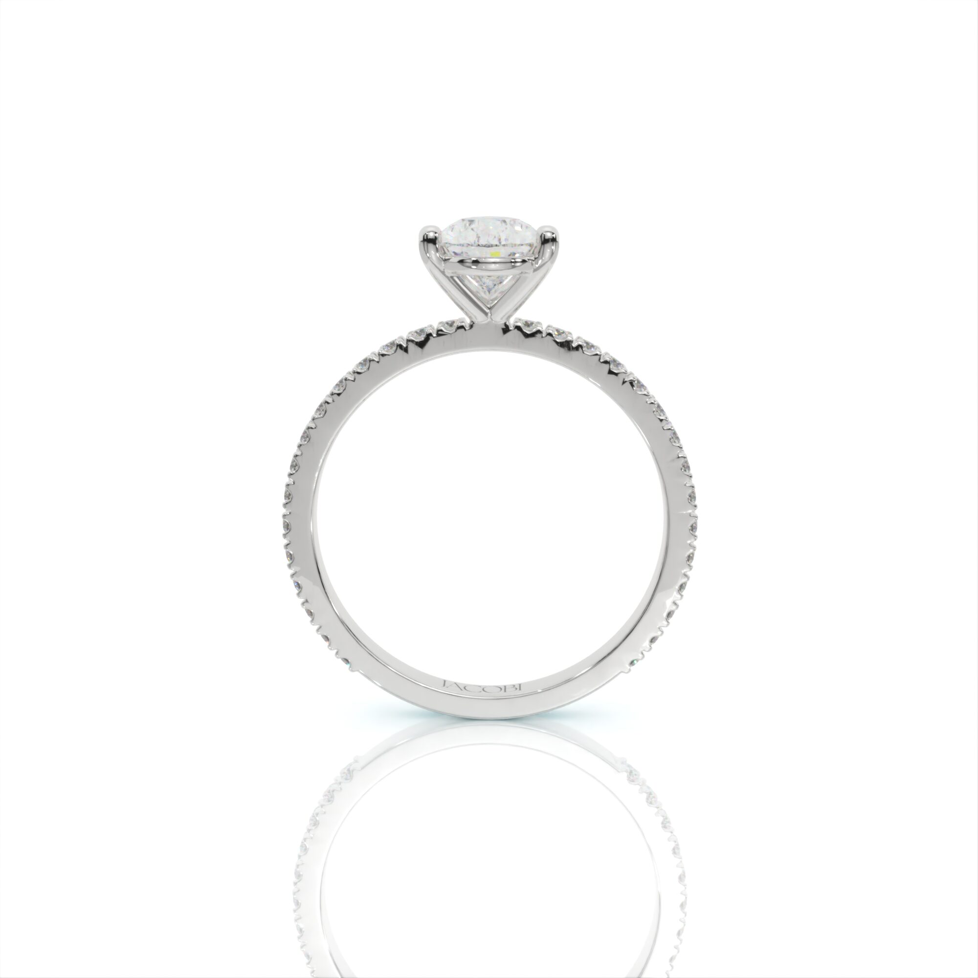 טבעת אירוסין, זהב 14K, יהלום טיפה, דגם: ליר – תמונה 5