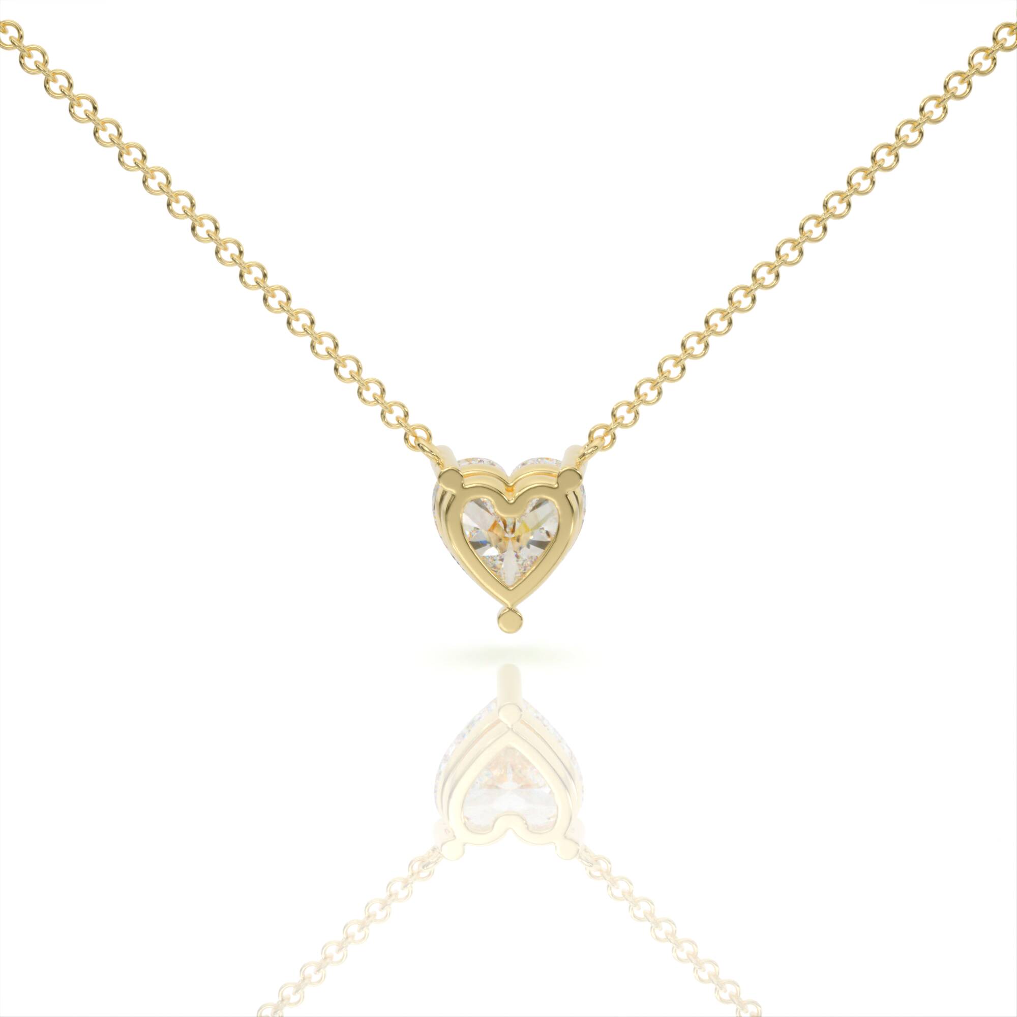 שרשרת יהלומים, זהב 14K, יהלום לב, דגם: יעל – תמונה 5