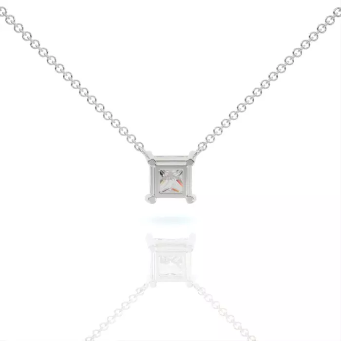 ⁦שרשרת יהלומים, זהב 14K, יהלום פרינסס, דגם: רז⁩ – תמונה ⁦6⁩