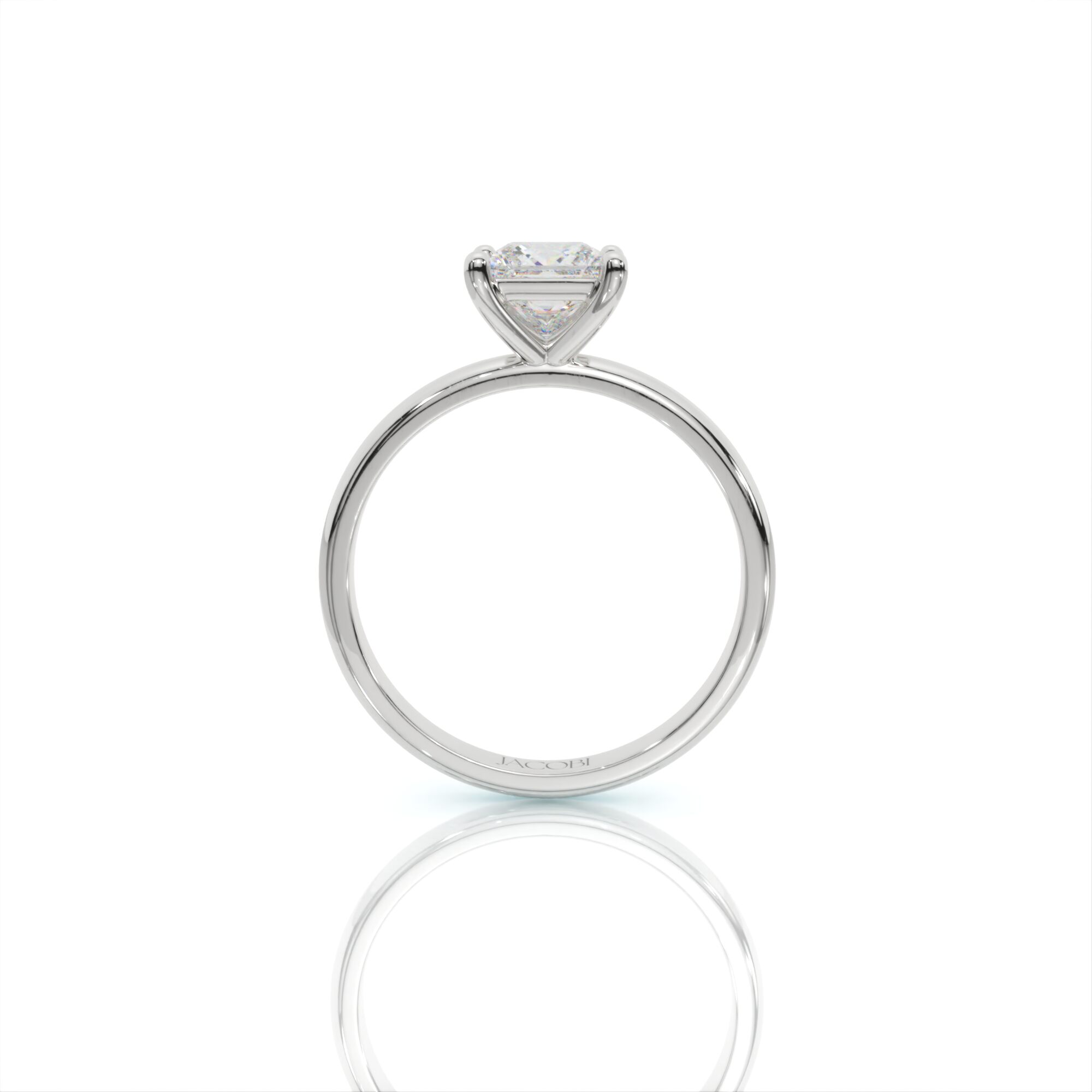 טבעת אירוסין סוליטר, זהב 14K, יהלום פרינסס, דגם: תהל – תמונה 6