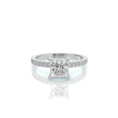 טבעת אירוסין, זהב 14K, יהלום פרינסס, דגם: ארבל