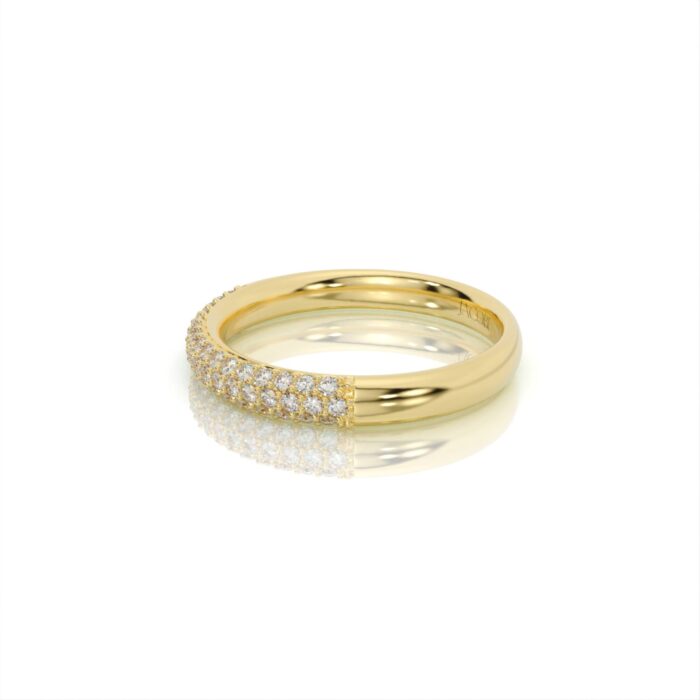 ⁦טבעת יהלומים, זהב 14K, יהלום עגול, דגם: סתיו⁩ – תמונה ⁦7⁩