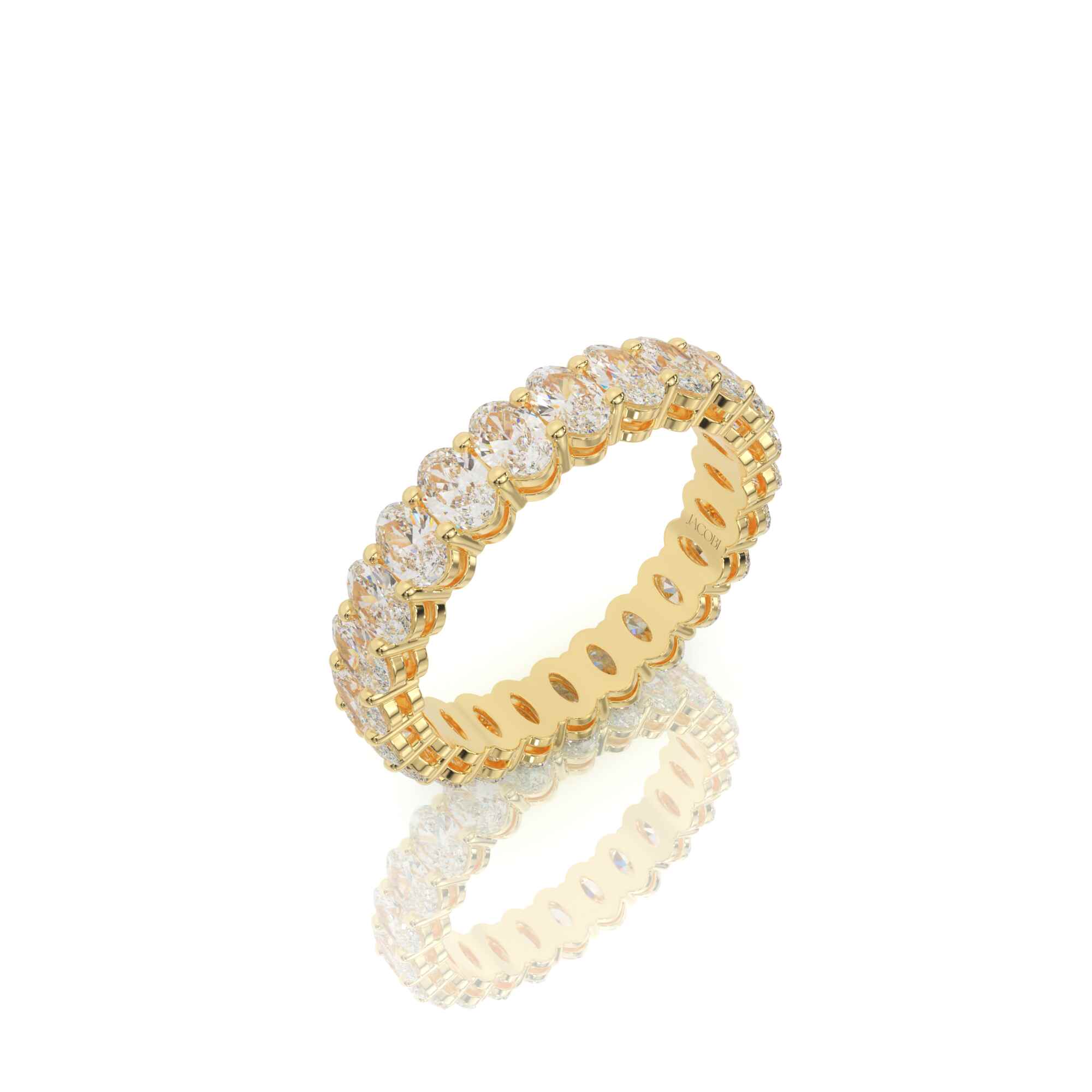 טבעת יהלומים, זהב 14K, יהלום אובל, דגם: דיאן – תמונה 5