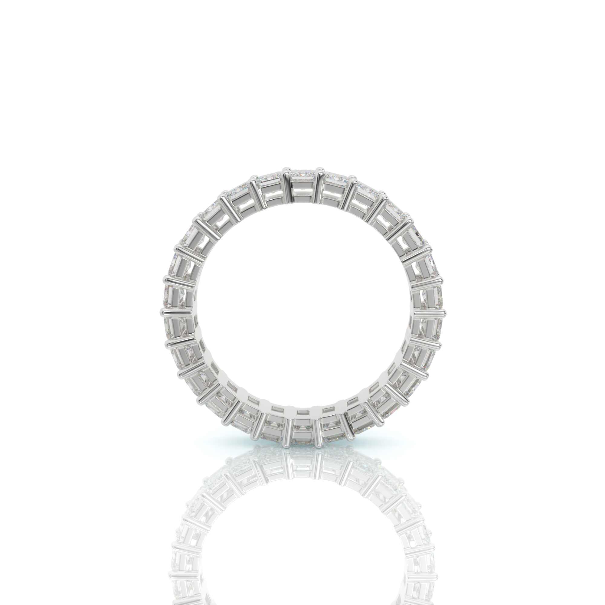 טבעת יהלומים, זהב 14K, יהלום אמרלד, דגם: לירון – תמונה 5