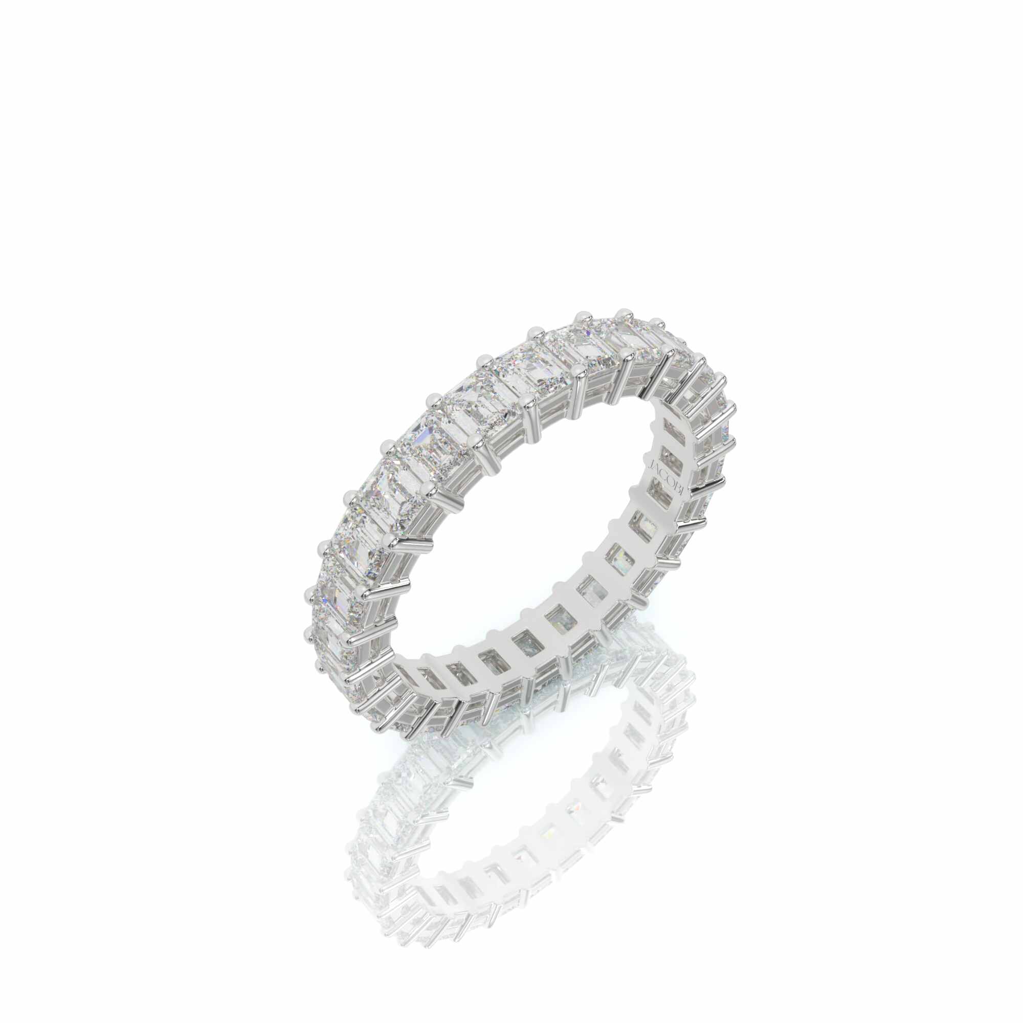 טבעת יהלומים, זהב 14K, יהלום אמרלד, דגם: לירון – תמונה 3