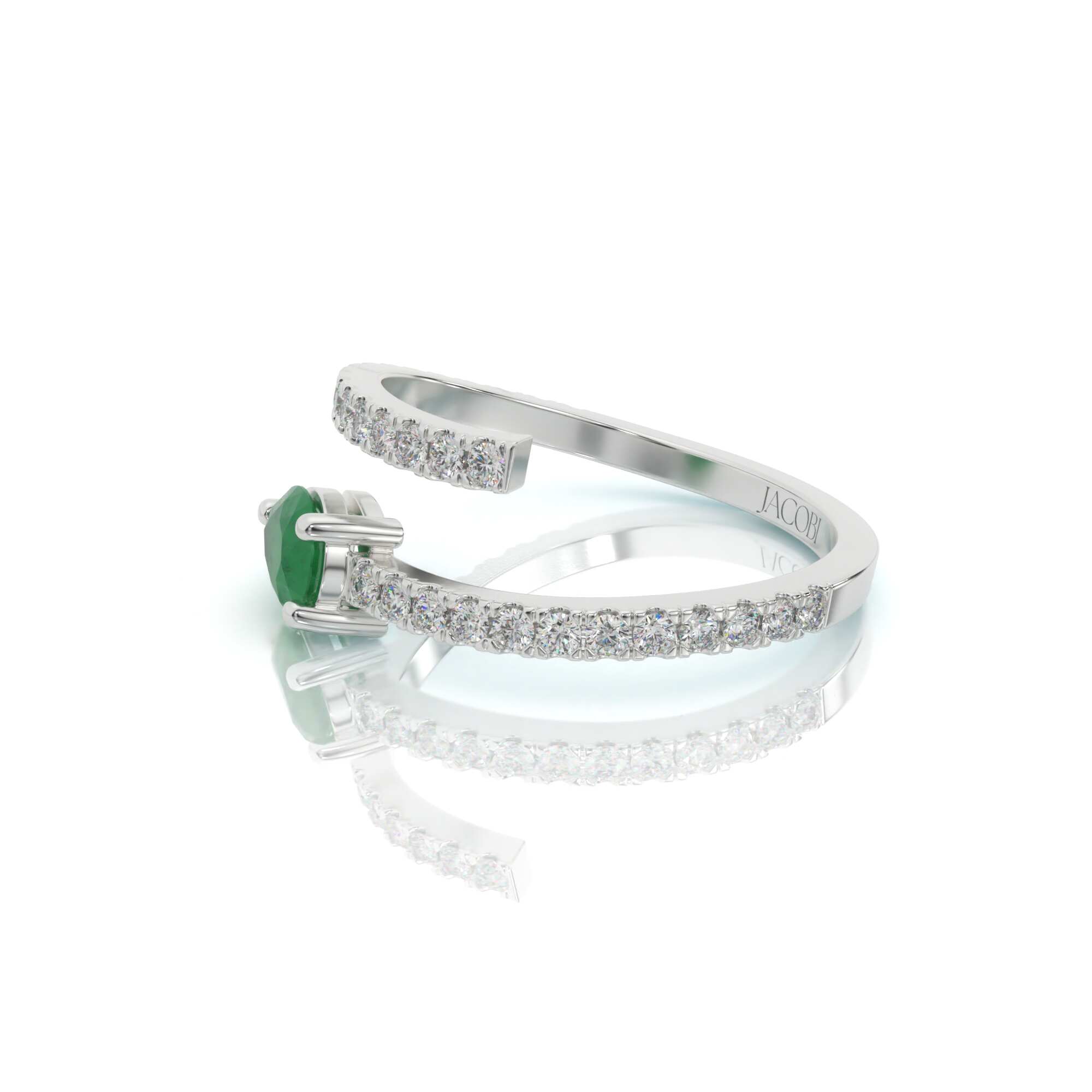 טבעת אבן חן, זהב 14K, אמרלד, דגם: ליאל – תמונה 7