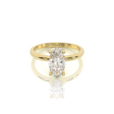 טבעת אירוסין סוליטר, זהב 14K, יהלום מרקיזה, דגם: ליאן