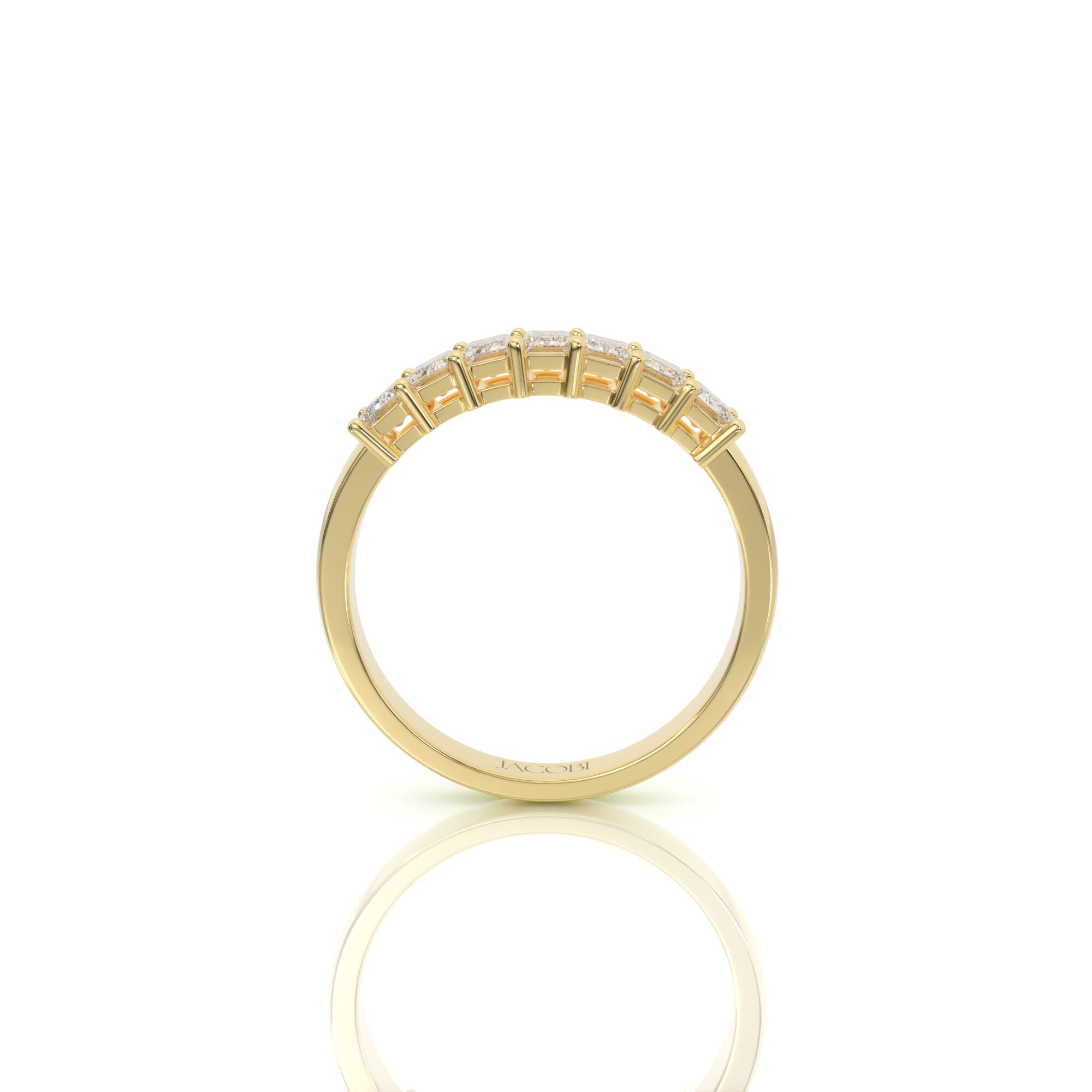 טבעת יהלומים, זהב 14K, יהלום פרינסס, דגם: לירון – תמונה 5