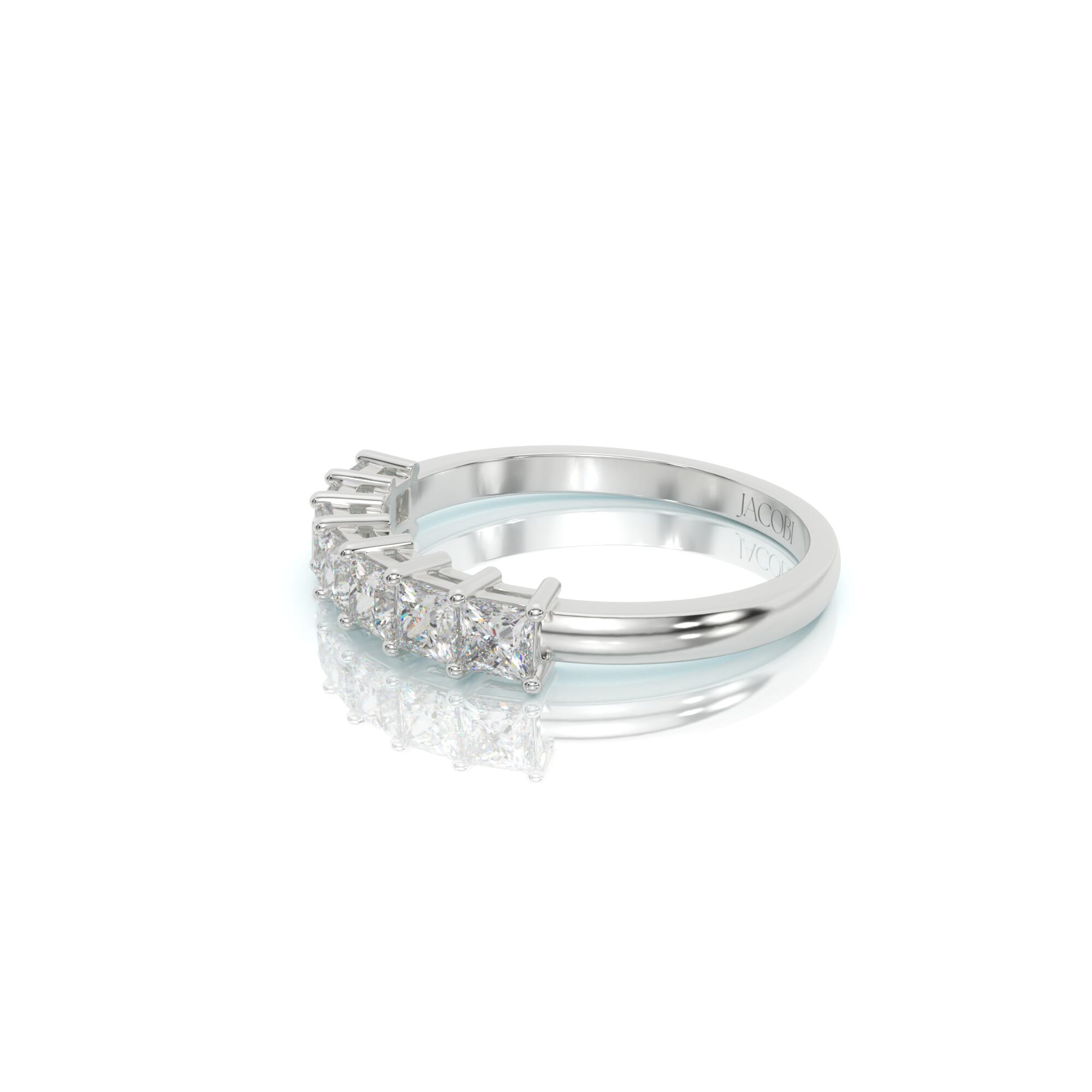 טבעת יהלומים, זהב 14K, יהלום פרינסס, דגם: לירון – תמונה 8