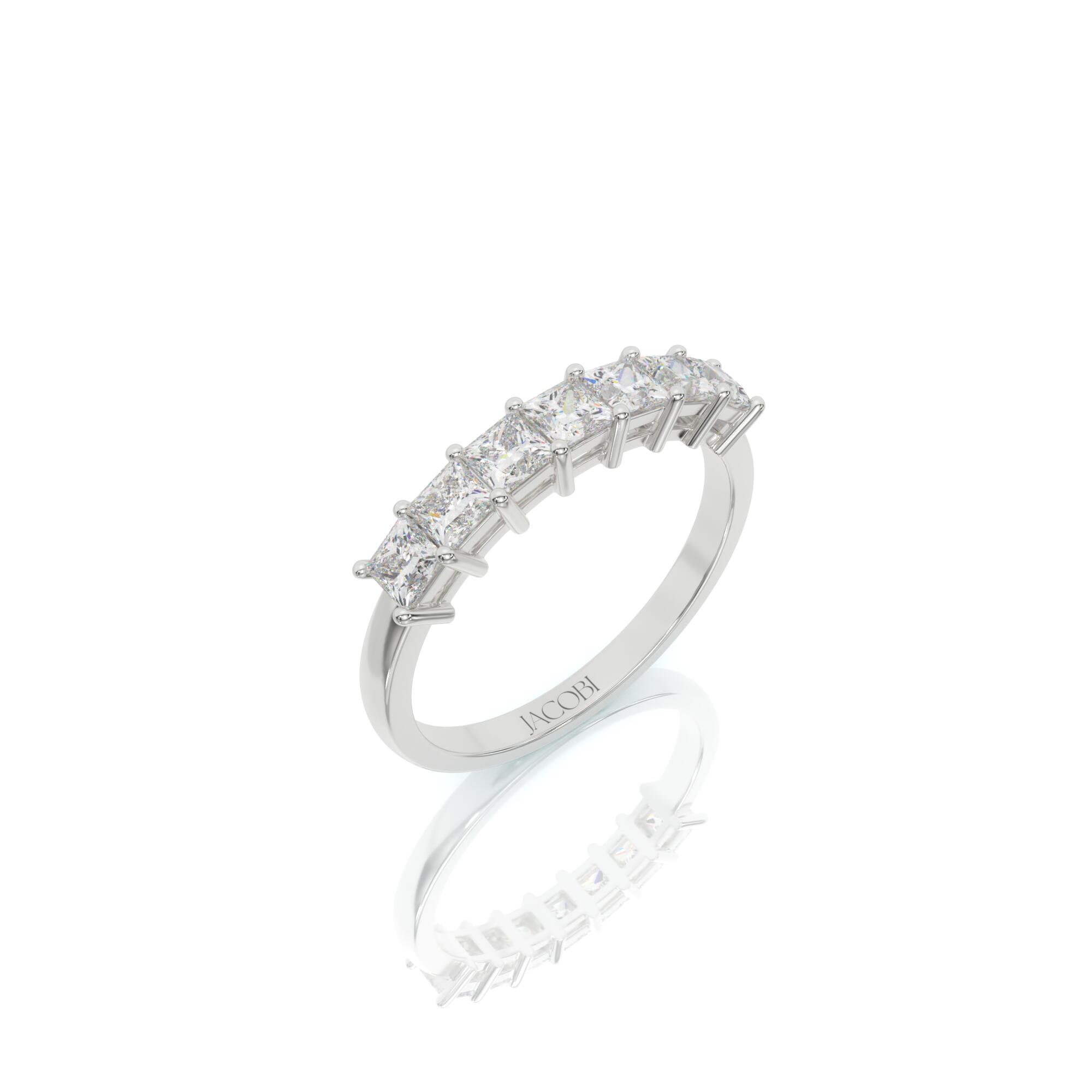 טבעת יהלומים, זהב 14K, יהלום פרינסס, דגם: לירון – תמונה 4