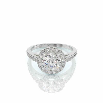 טבעת אירוסין, זהב 14K, יהלום עגול, דגם: ליבי