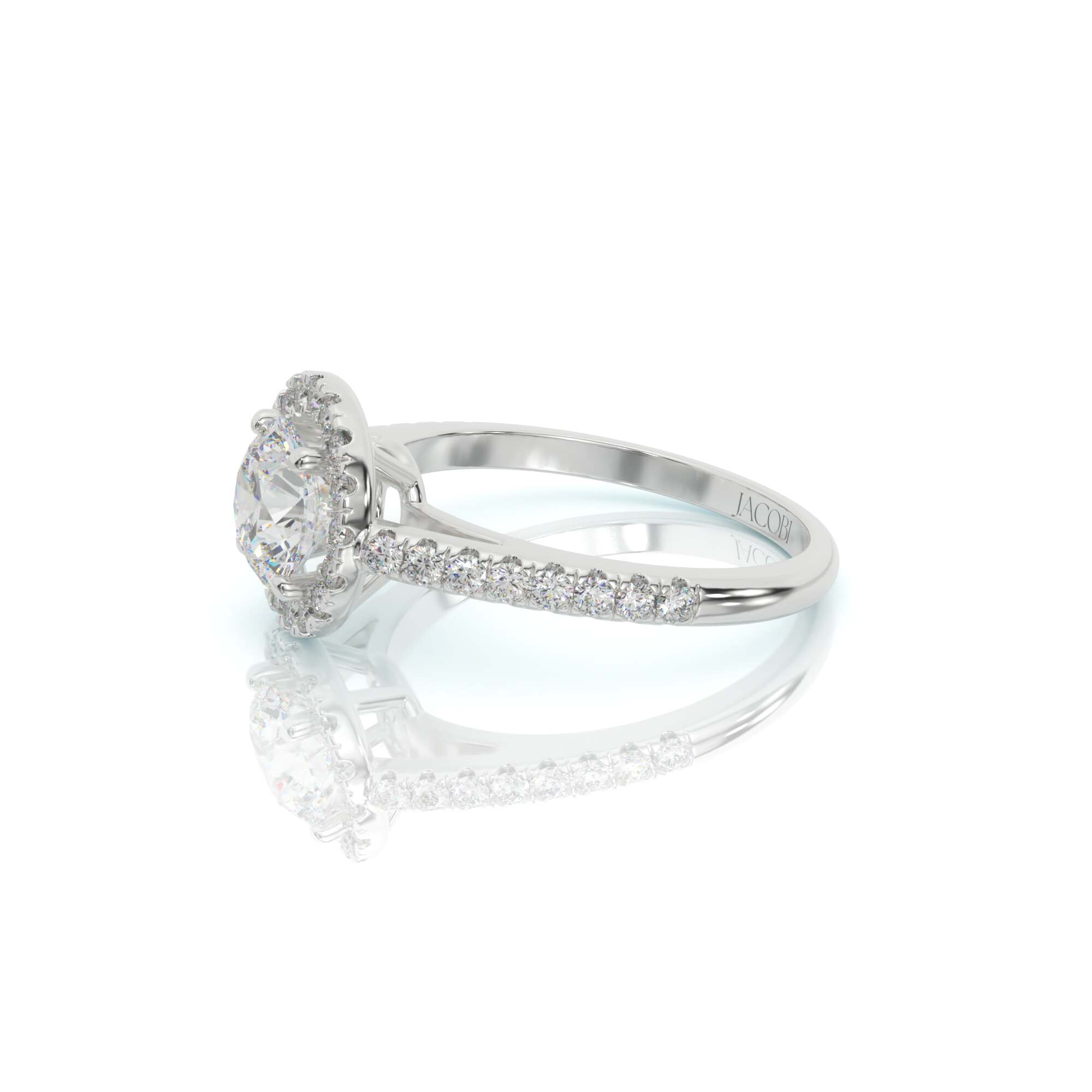 טבעת אירוסין, זהב 14K, יהלום עגול, דגם: ליבי – תמונה 7