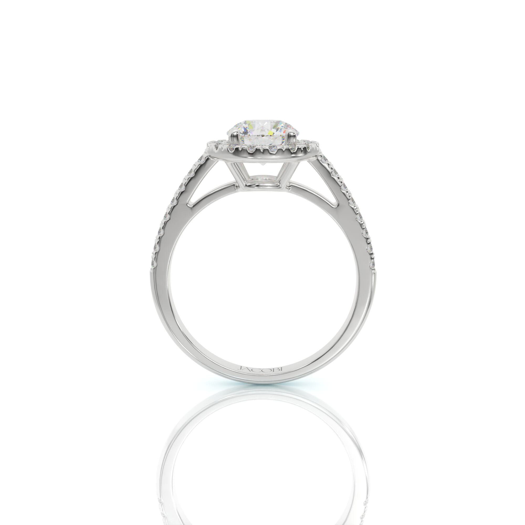 טבעת אירוסין, זהב 14K, יהלום עגול, דגם: ליבי – תמונה 5