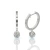 ⁦עגילי חישוק יהלומים, זהב 14K, דגם: ליאור⁩ – תמונה ⁦3⁩