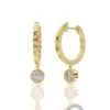 ⁦עגילי חישוק יהלומים, זהב 14K, דגם: ליאור⁩ – תמונה ⁦8⁩