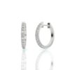 ⁦עגילי חישוק יהלומים, זהב 14K, דגם: טיילור⁩ – תמונה ⁦6⁩
