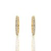 ⁦עגילי חישוק יהלומים, זהב 14K, דגם: טיילור⁩ – תמונה ⁦7⁩