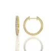 ⁦עגילי חישוק יהלומים, זהב 14K, דגם: טיילור⁩ – תמונה ⁦3⁩