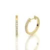 ⁦עגילי חישוק יהלומים, זהב 14K, דגם: טיילור⁩ – תמונה ⁦5⁩