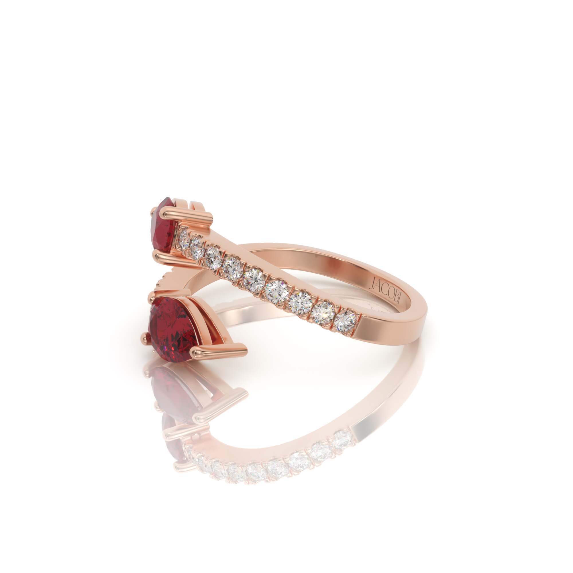 טבעת אבן חן רובי, זהב 14K, דגם: ליאן – תמונה 7