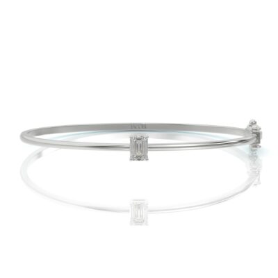 צמיד קשיח, זהב 14K, יהלום אמרלד, דגם: יובל