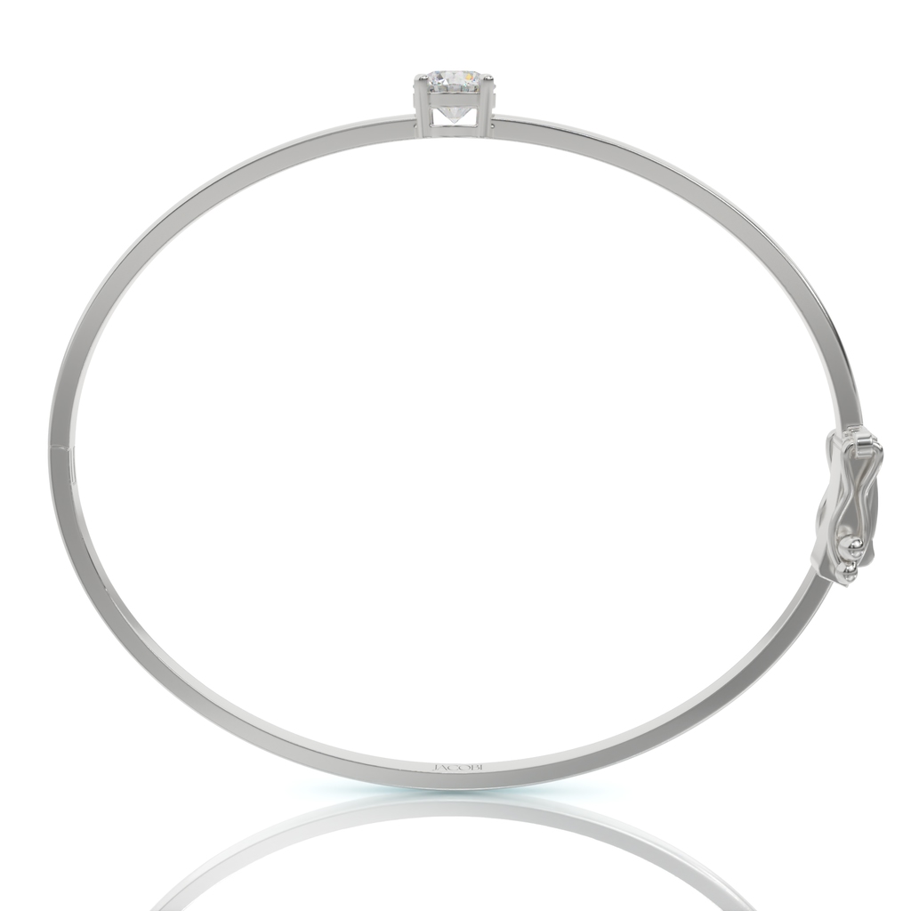 צמיד יהלומים קשיח, זהב 14K, יהלום עגול, דגם: ליאל – תמונה 5