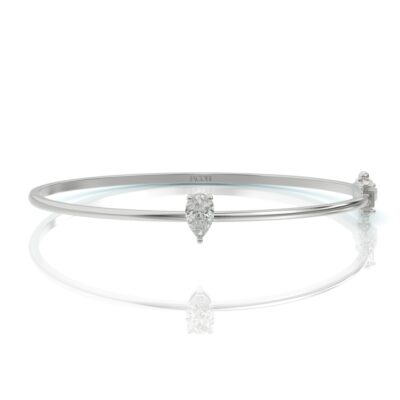 צמיד קשיח, זהב 14K, יהלום טיפה, דגם: ליאן