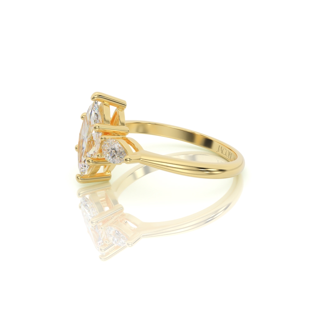 טבעת אירוסין, זהב 14K, דגם: קלרה – תמונה 7