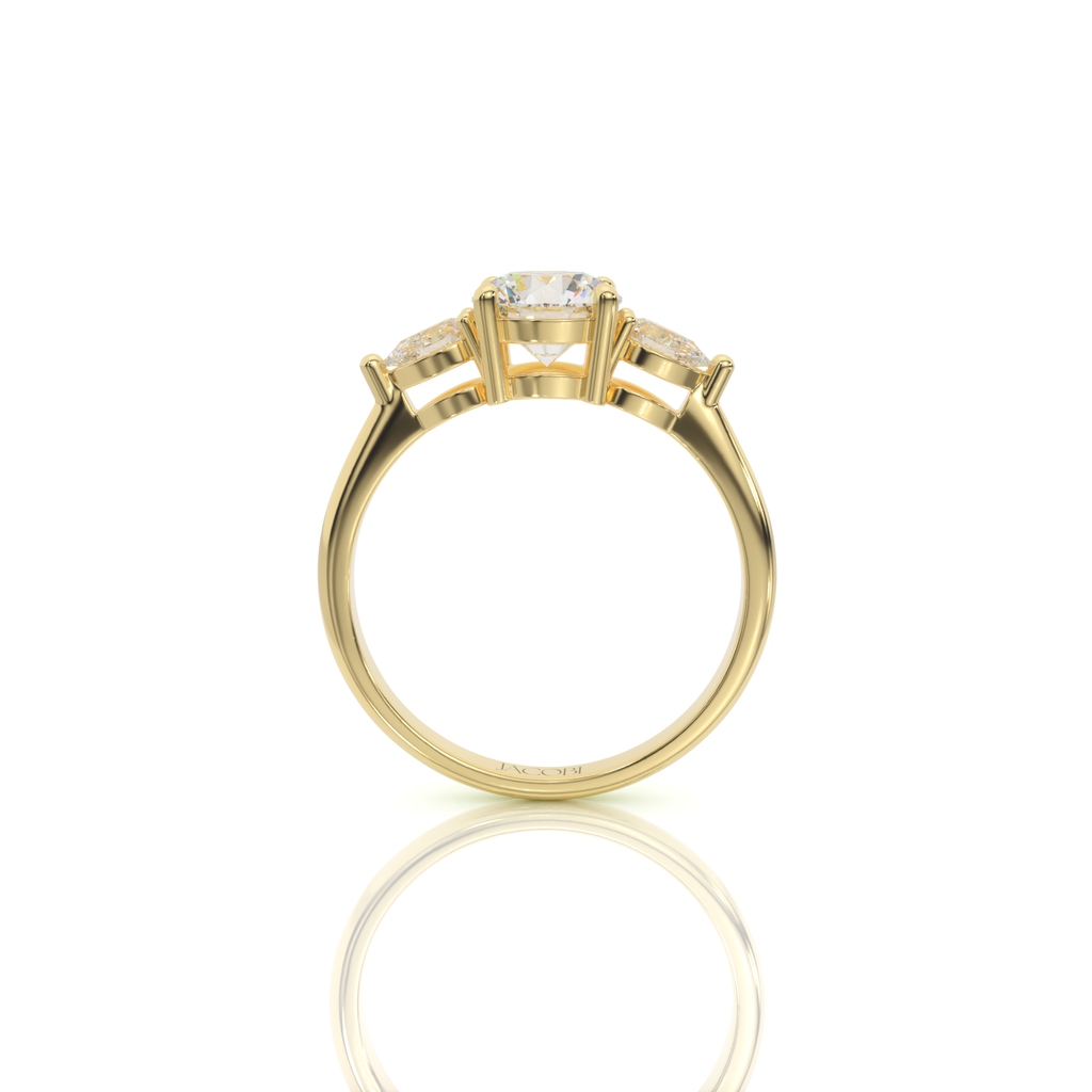 טבעת אירוסין, זהב 14K, דגם: מריה – תמונה 6