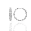 ⁦עגילי יהלומים, זהב 14K, יהלום אמרלד, דגם: אלין⁩ – תמונה ⁦6⁩