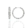 ⁦עגילי יהלומים, זהב 14K, יהלום אמרלד, דגם: אלין⁩ – תמונה ⁦6⁩