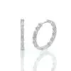 ⁦עגילי יהלומים, זהב 14K, יהלום אמרלד, דגם: אלין⁩ – תמונה ⁦2⁩