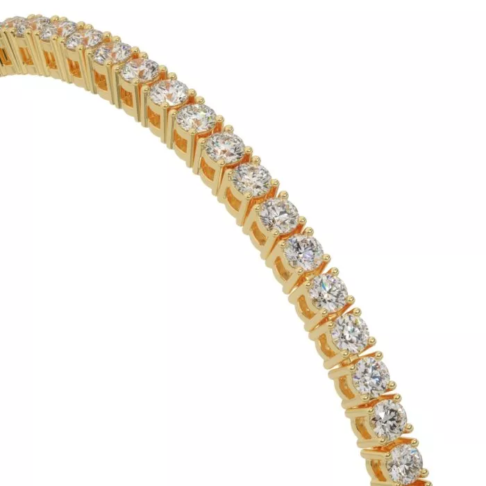 ⁦צמיד טניס 5 קראט, זהב 14K, דגם: דיאן⁩ – תמונה ⁦6⁩