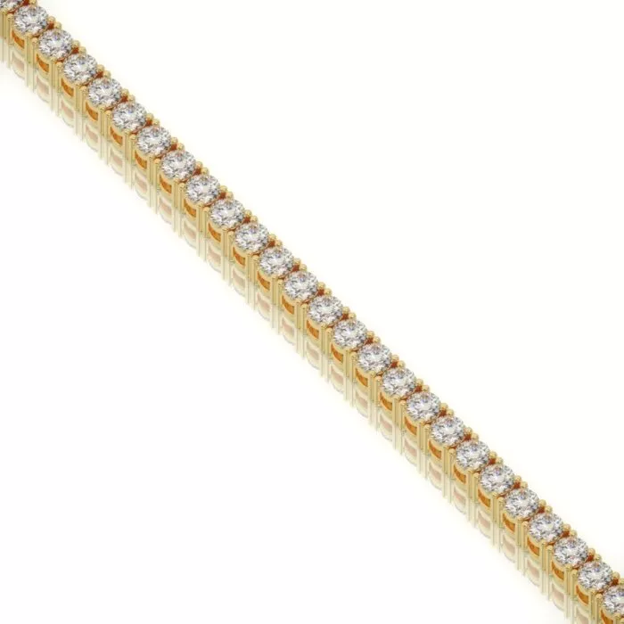 ⁦צמיד טניס 5 קראט, זהב 14K, דגם: דיאן⁩ – תמונה ⁦4⁩