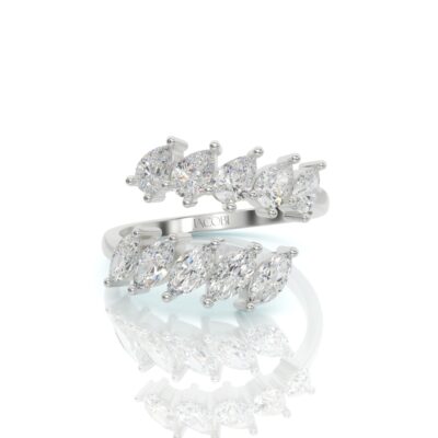 טבעת יהלומים, זהב 14K, דגם: אמילי