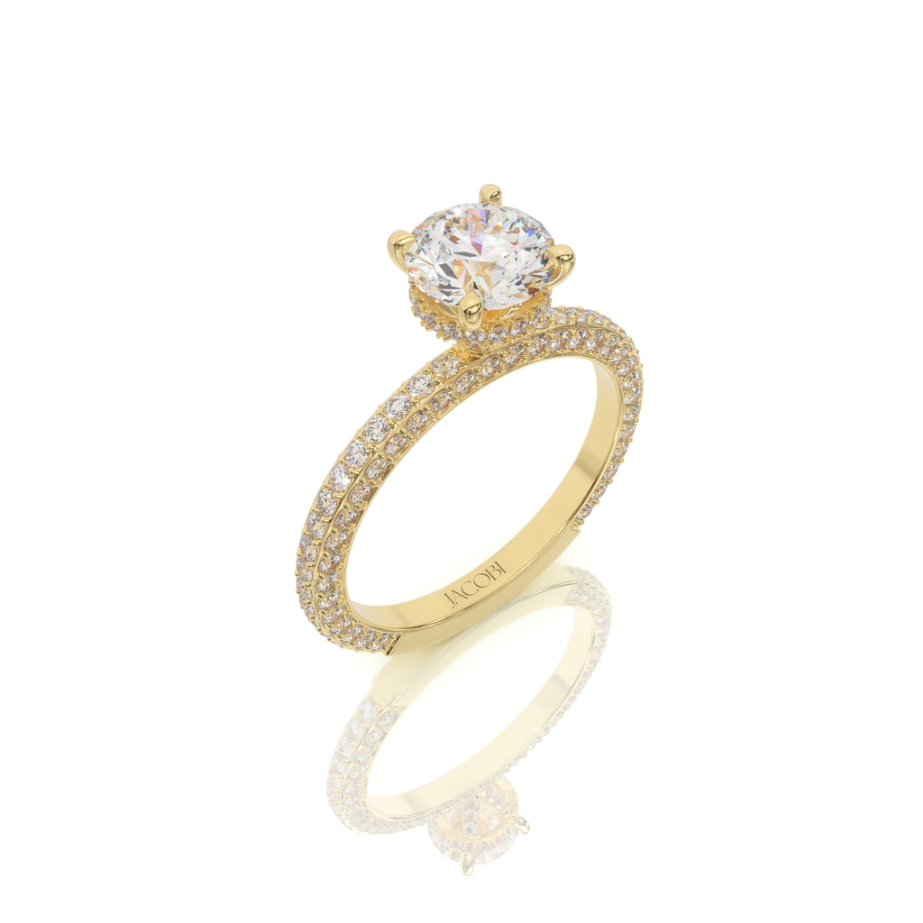 טבעת אירוסין, זהב 14K, דגם: אוראל – תמונה 8