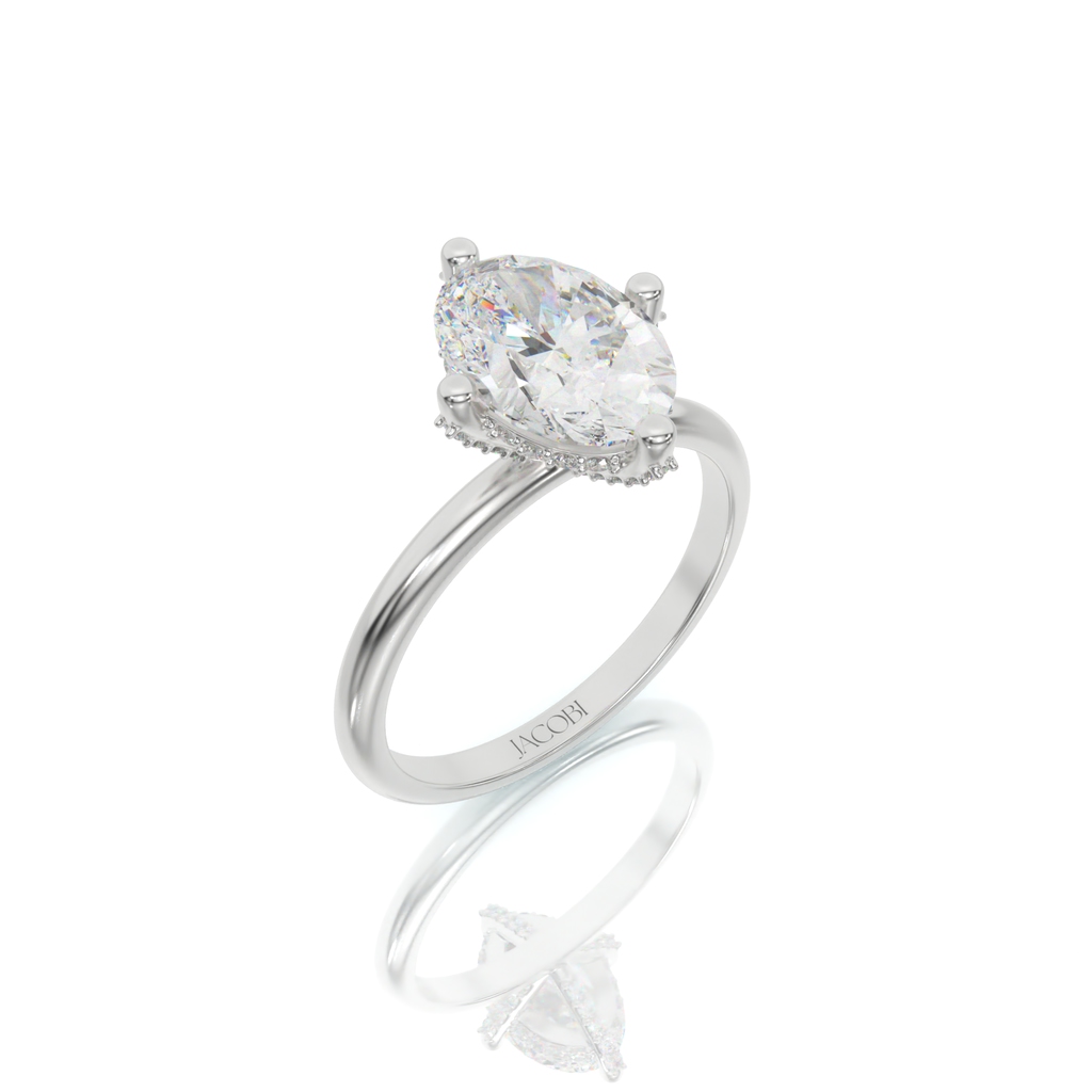 טבעת אירוסין, זהב 14K, דגם: אלין – תמונה 8