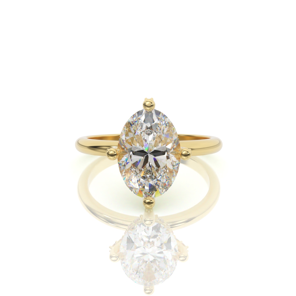 טבעת אירוסין, זהב 14K, דגם: אלין – תמונה 2