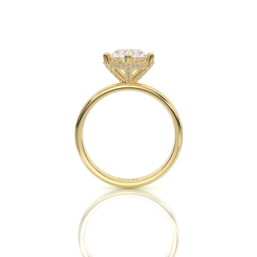 טבעת אירוסין, זהב 14K, דגם: אלין – תמונה 4